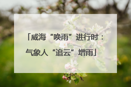 威海“唤雨”进行时：气象人“追云”增雨