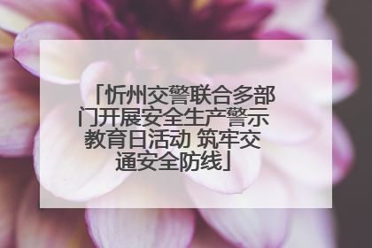 忻州交警联合多部门开展安全生产警示教育日活动 筑牢交通安全防线