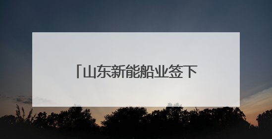 山东新能船业签下29艘船舶大订单