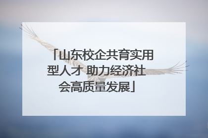 山东校企共育实用型人才 助力经济社会高质量发展