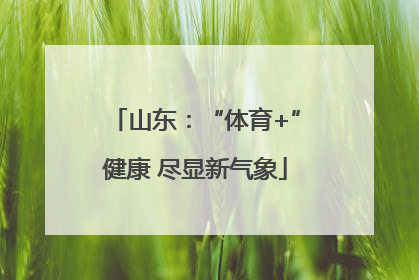 山东：“体育+”健康 尽显新气象
