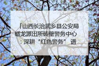 山西长治武乡县公安局蟠龙派出所砖壁警务中心：深耕“红色警务” 谱写“平安答卷”