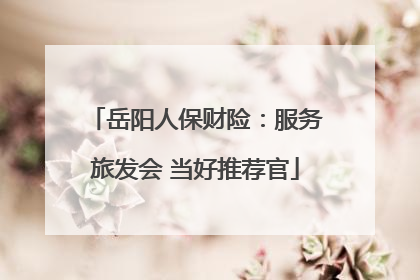 岳阳人保财险：服务旅发会 当好推荐官