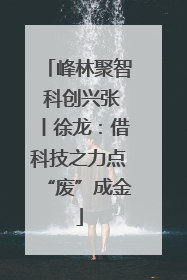 峰林聚智 科创兴张丨徐龙：借科技之力点“废”成金