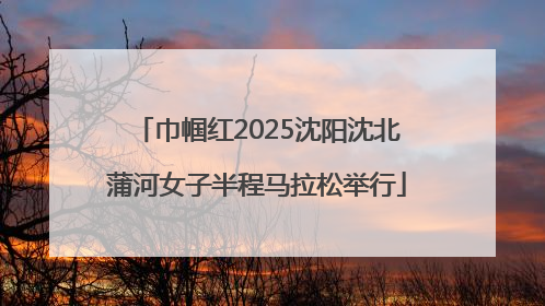 巾帼红2025沈阳沈北蒲河女子半程马拉松举行