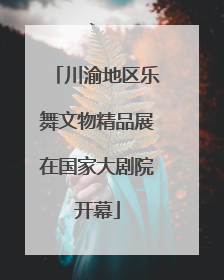 川渝地区乐舞文物精品展在国家大剧院开幕