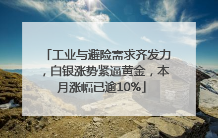 工业与避险需求齐发力，白银涨势紧逼黄金，本月涨幅已逾10%