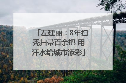 左建丽：8年扫秃扫帚百余把 用汗水给城市添彩