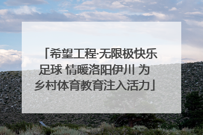 希望工程·无限极快乐足球 情暖洛阳伊川 为乡村体育教育注入活力