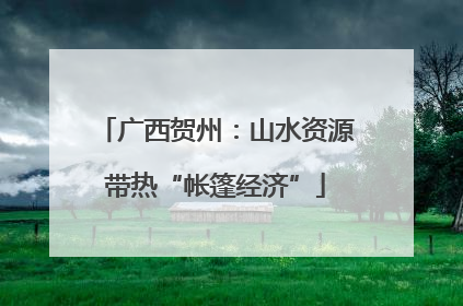 广西贺州：山水资源带热“帐篷经济”
