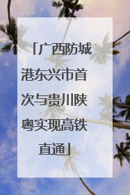 广西防城港东兴市首次与贵川陕粤实现高铁直通