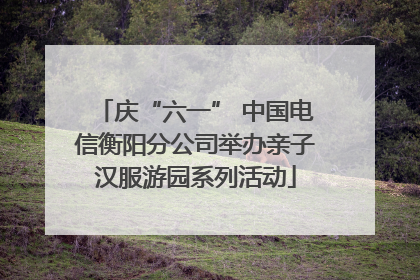 庆“六一” 中国电信衡阳分公司举办亲子汉服游园系列活动