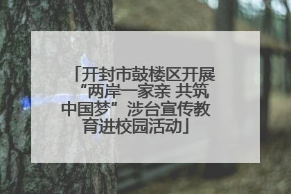 开封市鼓楼区开展“两岸一家亲 共筑中国梦”涉台宣传教育进校园活动