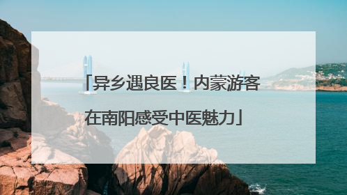 异乡遇良医！内蒙游客在南阳感受中医魅力