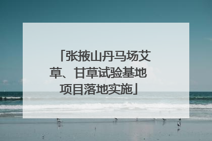 张掖山丹马场艾草、甘草试验基地项目落地实施