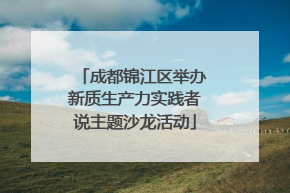 成都锦江区举办新质生产力实践者说主题沙龙活动