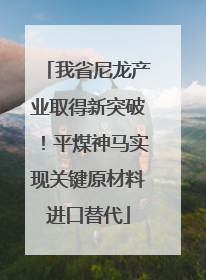 我省尼龙产业取得新突破！平煤神马实现关键原材料进口替代