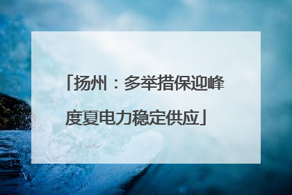 扬州：多举措保迎峰度夏电力稳定供应