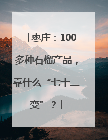 枣庄：100多种石榴产品，靠什么“七十二变”？