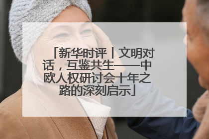 新华时评丨文明对话，互鉴共生——中欧人权研讨会十年之路的深刻启示