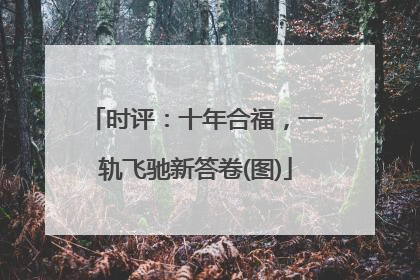 时评：十年合福，一轨飞驰新答卷(图)