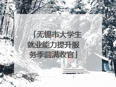 无锡市大学生就业能力提升服务季圆满收官
