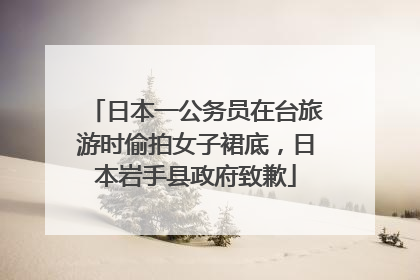 日本一公务员在台旅游时偷拍女子裙底，日本岩手县政府致歉
