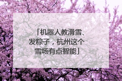 机器人教滑雪、发粽子，杭州这个雪场有点智能
