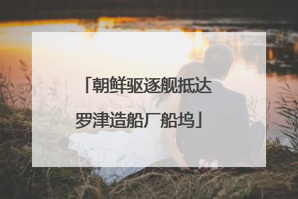 朝鲜驱逐舰抵达罗津造船厂船坞