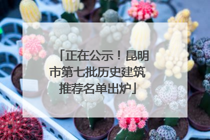 正在公示！昆明市第七批历史建筑推荐名单出炉