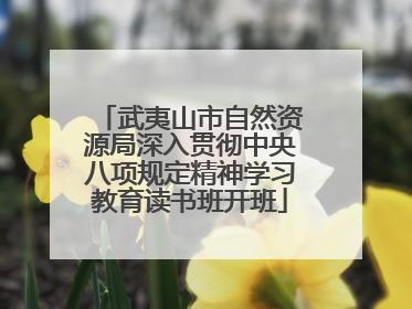 武夷山市自然资源局深入贯彻中央八项规定精神学习教育读书班开班
