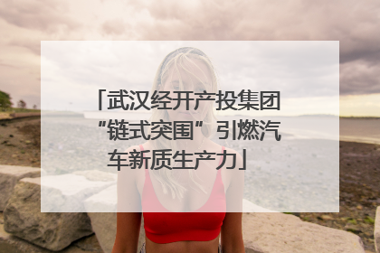 武汉经开产投集团“链式突围”引燃汽车新质生产力