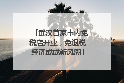 武汉首家市内免税店开业，免退税经济或成新风潮
