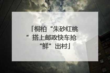 桐柏“朱砂红桃”搭上邮政快车抢“鲜”出村