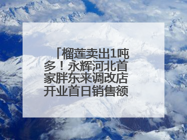 榴莲卖出1吨多！永辉河北首家胖东来调改店开业首日销售额同比增10倍