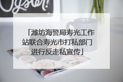 潍坊海警局寿光工作站联合寿光市打私部门进行反走私宣传
