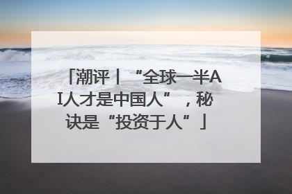 潮评丨“全球一半AI人才是中国人”，秘诀是“投资于人”