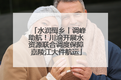 水润蜀乡丨调峰助航！川渝开展水资源联合调度保障嘉陵江大件航运