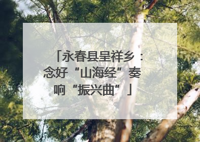 永春县呈祥乡：念好“山海经”奏响“振兴曲”