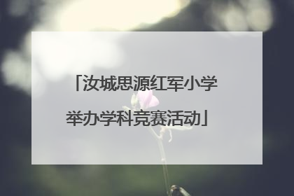 汝城思源红军小学举办学科竞赛活动