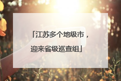 江苏多个地级市，迎来省级巡查组