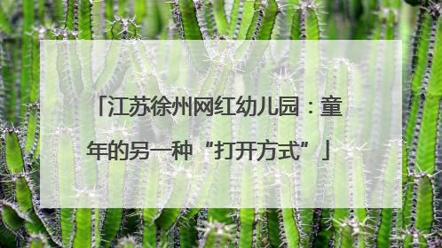 江苏徐州网红幼儿园：童年的另一种“打开方式”