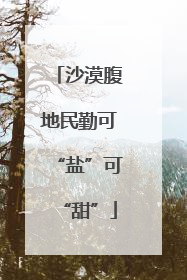沙漠腹地民勤可“盐”可“甜”