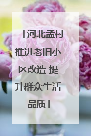 河北孟村推进老旧小区改造 提升群众生活品质