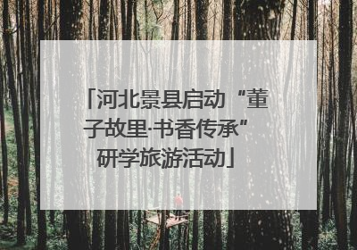 河北景县启动“董子故里·书香传承”研学旅游活动