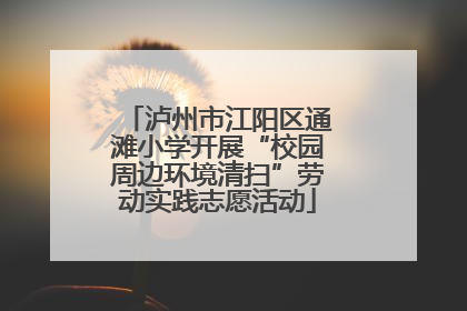 泸州市江阳区通滩小学开展“校园周边环境清扫”劳动实践志愿活动