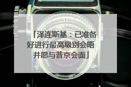 泽连斯基：已准备好进行最高级别会晤并愿与普京会面