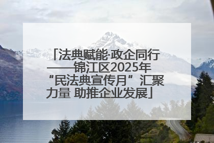 法典赋能·政企同行——锦江区2025年“民法典宣传月”汇聚力量 助推企业发展