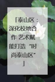 泰山区：深化校地合作 艺术赋能打造“时尚泰山区”
