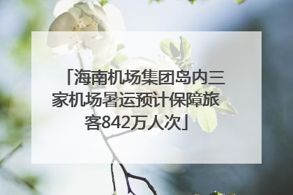 海南机场集团岛内三家机场暑运预计保障旅客842万人次